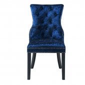 D2105DC Dining Chair Set of 4 in Dark Blue Fabric by Global
