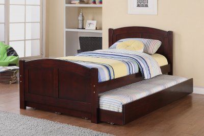 F9217 Kids Bedroom 3Pc Set by Poundex in Cherry w/Trundle Bed