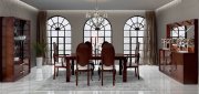 Carmen Dining Table in High Gloss Walnut by ESF w/Options