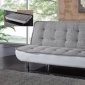 Grey Fabric Modern Sofa Bed w/Metal Legs