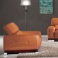 2766 Sofa in Orange Genuine Leather by ESF w/Options