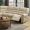 G687 Motion Sectional Sofa in Beige Bonded Leather by Glory