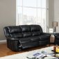U9966 Reclining Sofa Black Bonded Leather - Global Furniture USA