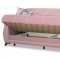 Zigana Sofa Bed in Pink Fabric by Casamode w/Options