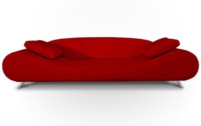 Red Fabric Modern Sofa Lounge