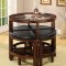 Crystal Cove I CM3321PT-5PK Counter Height Dinette Set in Walnut