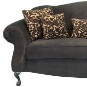 Chocolate Fabric Traditional Sofa & Loveseat Set, Optional Chair