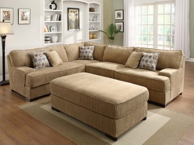 9759 Minnis Sectional Sofa in Brown Fabric by Homelegance