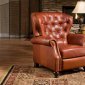 Sienna, Black or Brown Top Grain Leather Traditional Recliner