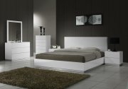 White Finish Modern Bedroom w/Optional Casegoods
