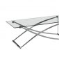Clear Glass Top & Metal Base Modern Coffee Table w/Options