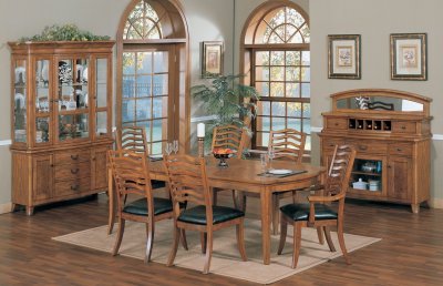  Dining Room Table on Sable Oak Finish Contemporary Dining Room W Rectangular Table At