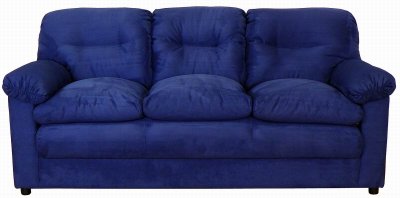 Blue Fabric Modern Sofa & Loveseat Set w/Options