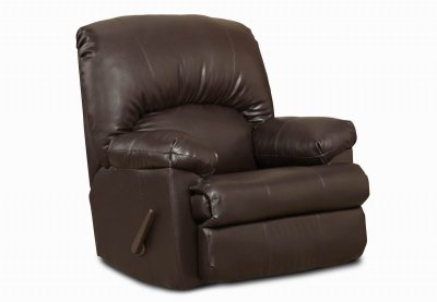 Leather Furniture Recliner on Brown Blended Leather Modern Comfortable Recliner At Furniture Depot