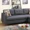 F7094 Reversible Sectional Sofa in Blue Grey Fabric by Boss