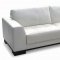 Snow White Full Italian Leather Modern Sectional Sofa