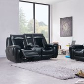 U0700 Power Motion Sofa Blanche Black & Velvet -Global w/Options