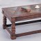Distressed Cherry Artistic Coffee Table with Slate Inlays
