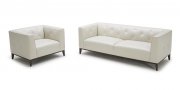 Amelia Sofa in White Leather by J&M w/Options