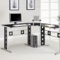 Black & Silver Two-Tone Modern Home Office Desk