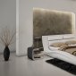 Wave Bed in White Leatherette by J&M w/Options