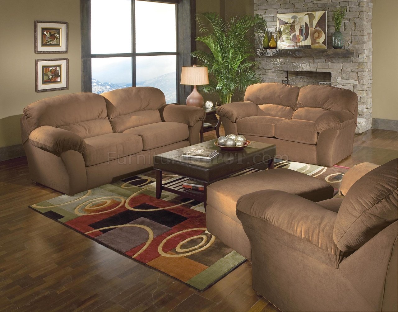 suede living room furniture sets