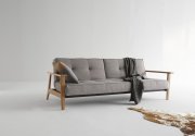 Splitback Sofa Bed in Gray w/Frej Arms by Innovation w/Options
