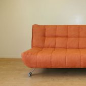 Pumpkin, Camel or Chocolate Microfiber Contemporary Sofa Bed