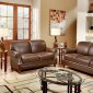 Tobacco Brown Top Grain Leather Traditional Sofa w/Options