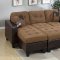 F6929 Sectional Sofa in Saddle Microfiber Fabric by Boss