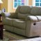 Beige Microfiber Elegant Living Room W/Reclining Seats