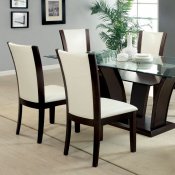CM3710T-WH Manhattan I Dining Room 7Pc Set w/White Chairs