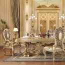 Seville Dining Table DN00457 in Gold by Acme w/Options