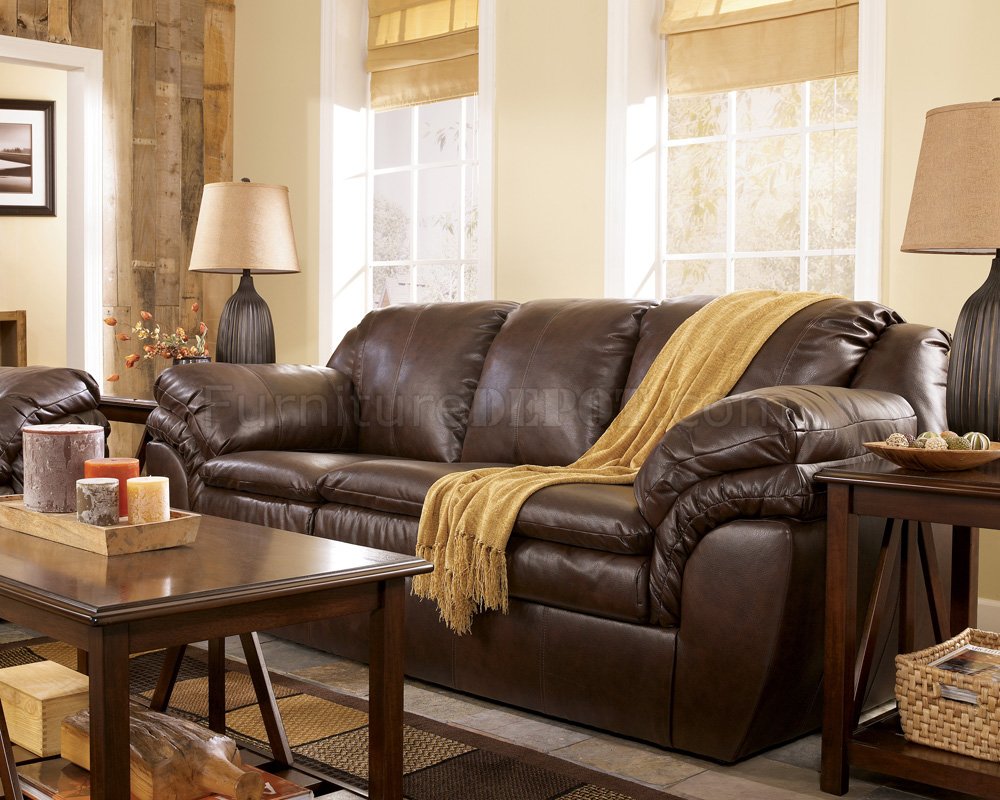 Harness Brown Contemporary Faux Leather Living Room By Ashley 84603