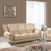 U9908 Sofa in Beige Bonded Leather by Global w/Options