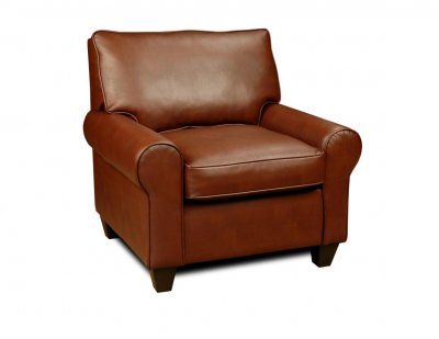 Brown Bonded Leather Elegant Modern Chair