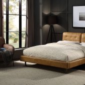 Nesta Bed BD01975Q in Rum Leather by Acme