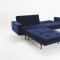 Splitback Sofa Bed in Dark Blue Velvet by Innovation w/Options