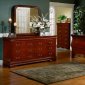Rich Martini Cherry Finish Traditional Sleigh Bed w/Options