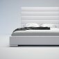 MD319 Prince White Bonded Leather Modern Bed