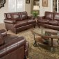 Brown Top Grain Leather Classic Sofa w/Optional Items