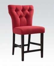 Effie Counter Height Chair Set of 2 in Red Fabric by Acme