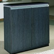 701JV Shoe Cabinet by Beverly Hills in Java w/Aluminum Trim