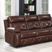 Chester Power Sofa 603441PP in Chocolate by Coaster w/Options