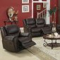 Brown Bonded Leather Motion Sofa w/Recliner Seats