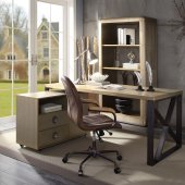 Jennavieve Office Desk 92550 in Gold Aluminum by Acme