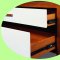 Teak and White Lacquer Finish Modern Two Tone Bedroom Set