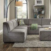 Bois Modular Sectional Sofa 7Pc Set 53780 Gray Velvet by Acme