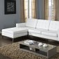 Loft Sectional Sofa in White Leather by Modway