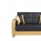 Maximum Value Sofa Bed in Black & Gold PU by Casamode w/Option